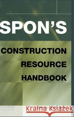 Spon's Construction Resource Handbook Bryan Spain Brian Spain 9780419236801 Brunner-Routledge - książka