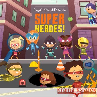 Spot the Difference - Superheroes!: A Fun Search and Solve Book for 3-6 Year Olds Webber Books 9781914047060 Webber Books Limited - książka