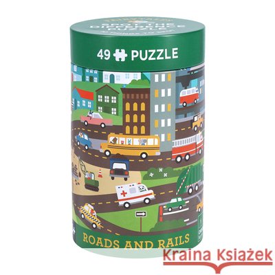 Spot the Difference Puzzle: Roads and Rails Petit Collage 9781797241647 Petit Collage - książka