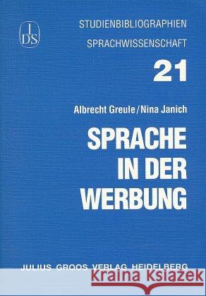 Sprache in der Werbung Greule, Albrecht Janich, Nina  9783872768070 Groos - książka