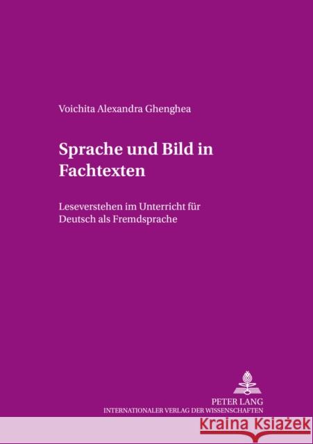 Sprache Und Bild in Fachtexten: Leseverstehen Im Unterricht Fuer Deutsch ALS Fremdsprache Hoberg, Rudolf 9783631371374 Peter Lang Gmbh, Internationaler Verlag Der W - książka