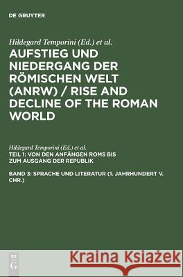 Sprache und Literatur, 1. Jahrhundert vor Christus Hildegard Temporini Wolfgang Haase 9783110042511 Walter de Gruyter - książka