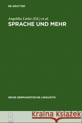 Sprache und mehr Linke, Angelika 9783484312456 Max Niemeyer Verlag - książka