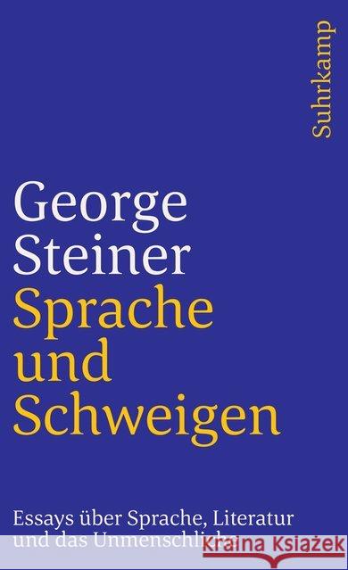 Sprache und Schweigen Steiner, George 9783518366233 Suhrkamp - książka