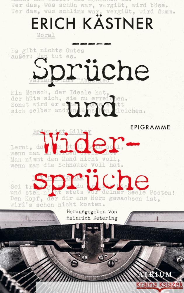 Sprüche und Widersprüche Kästner, Erich 9783855352487 Atrium Verlag - książka