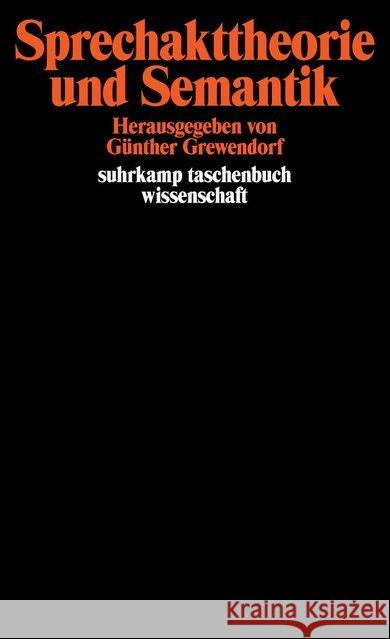 Sprechakttheorie und Semantik  9783518278765 Suhrkamp - książka