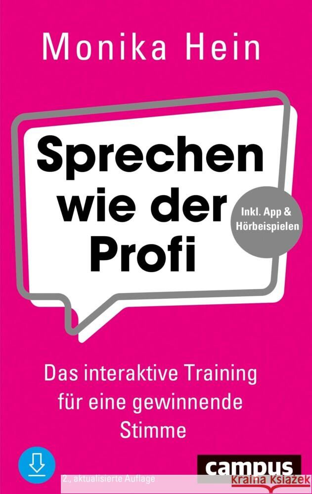 Sprechen wie der Profi Hein, Monika 9783593514086 Campus Verlag - książka