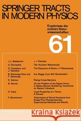 Springer Tracts in Modern Physics: Ergebnisse der exakten Naturwissenschaften Volume 61 G. Höhler 9783662155806 Springer-Verlag Berlin and Heidelberg GmbH &  - książka