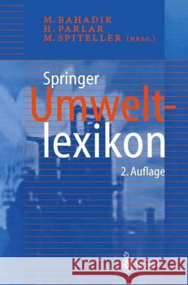 Springer Umweltlexikon Bahadir, Müfit 9783642629549 Springer - książka