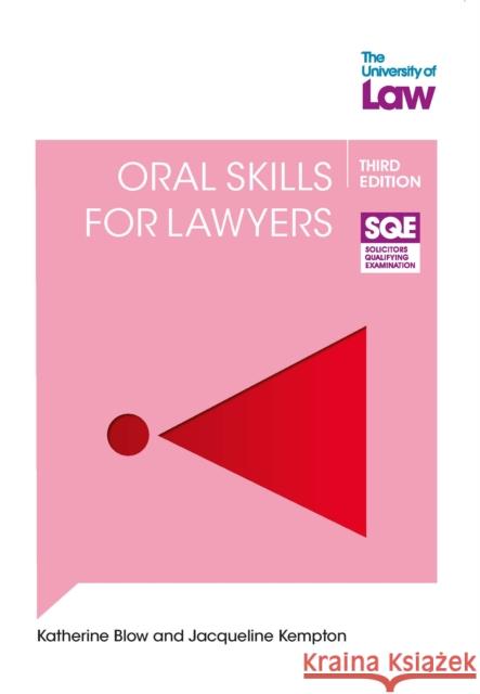 SQE2 Oral Skills for Lawyers 3e Katherine Blow 9781805020639 The University of Law Publishing Limited - książka