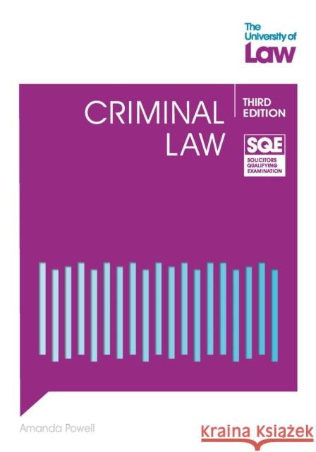 SQE - Criminal Law 3e Amanda Powell 9781805020080 The University of Law Publishing Limited - książka