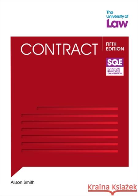 SQE Contract 5e Alison Smith 9781805022541 The University of Law Publishing Limited - książka