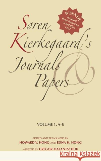 Søren Kierkegaard's Journals and Papers, Volume 1: A-E Kierkegaard, Søren 9780253182401 Indiana University Press - książka