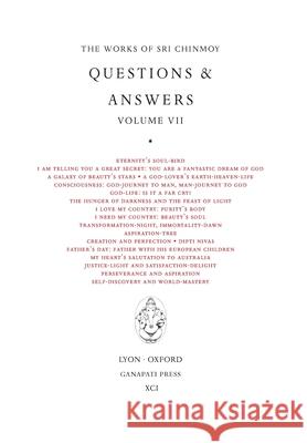 Sri Chinmoy: Answers VII Sri Chinmoy 9781911319412 Ganapati Press - książka