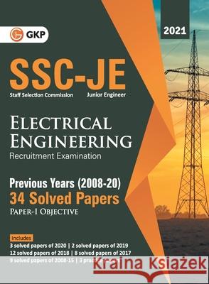 SSC 2021 Junior Engineers Paper I - Electrical Engineering - 34 Previous Years Solved Papers (2008-20) Gautam Puri 9789390820528 G.K Publications Pvt.Ltd - książka