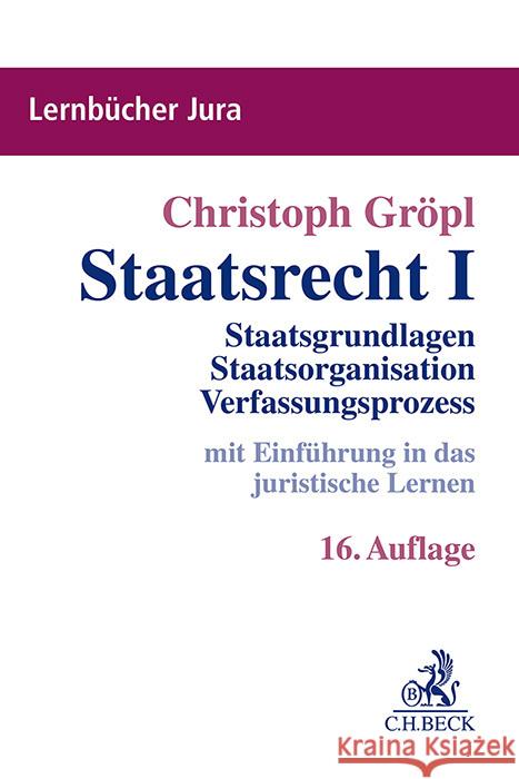 Staatsrecht I Gröpl, Christoph 9783406823619 Beck Juristischer Verlag - książka