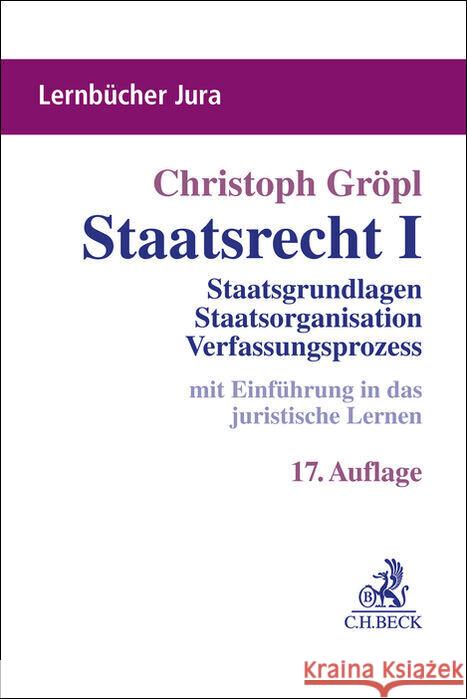 Staatsrecht I Gröpl, Christoph 9783406837784 Beck Juristischer Verlag - książka