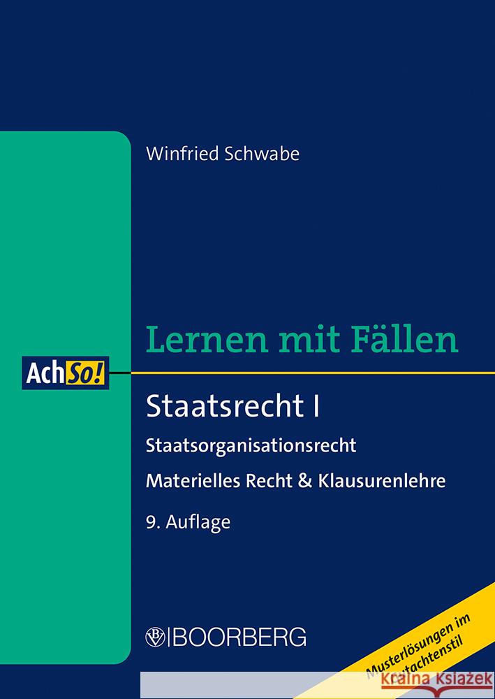 Staatsrecht I Schwabe, Winfried 9783415075047 Boorberg - książka
