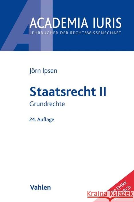 Staatsrecht II Ipsen, Jörn 9783800666195 Vahlen - książka