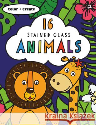 Stained Glass Coloring Animals Holly McRowan Hannah Baldwin Emma Munro Smith 9781684642144 Kane/Miller Book Publishers - książka