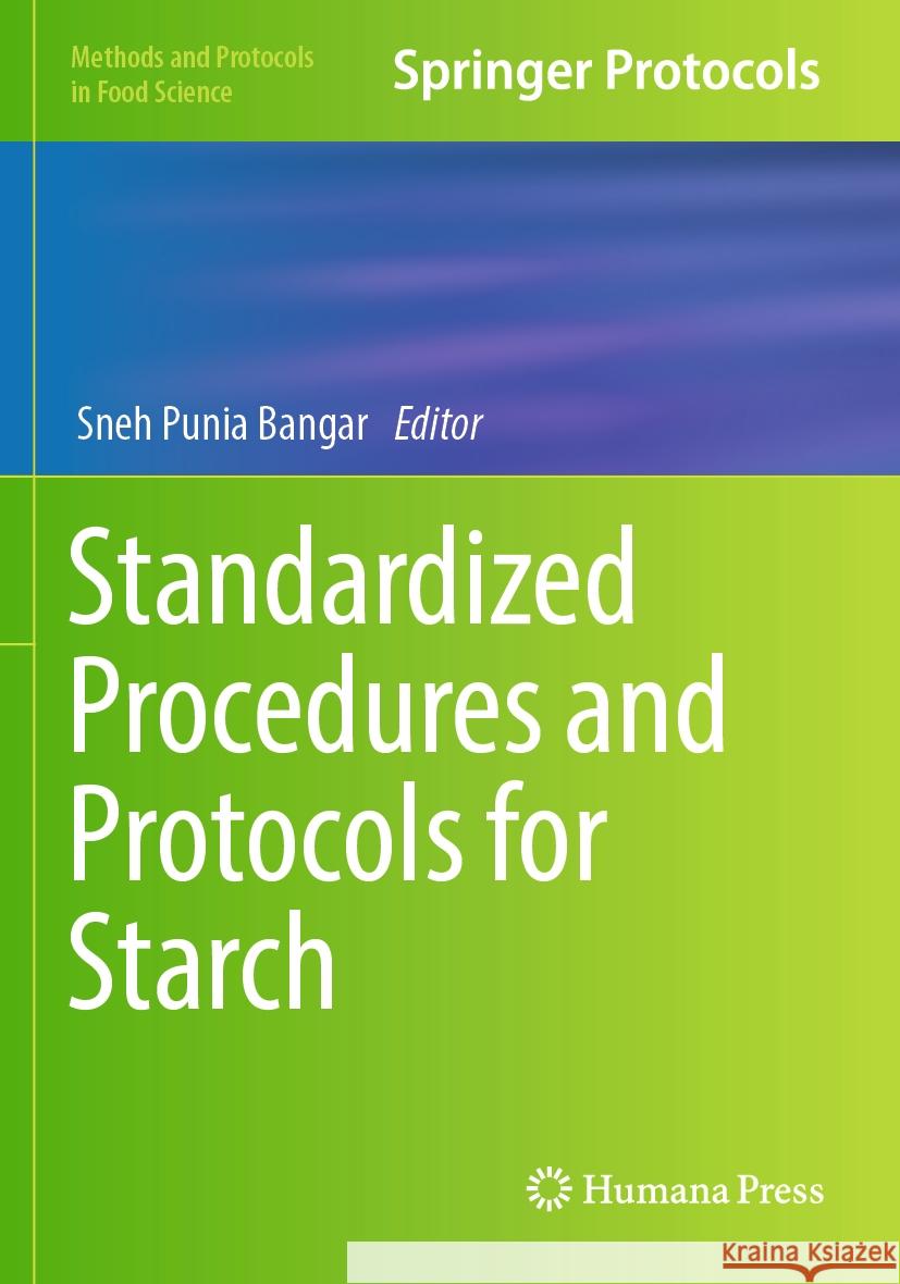 Standardized Procedures and Protocols for Starch Sneh Puni 9781071638682 Humana - książka