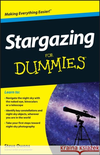 Stargazing for Dummies Owens, Steve 9781118411568 John Wiley & Sons Inc - książka