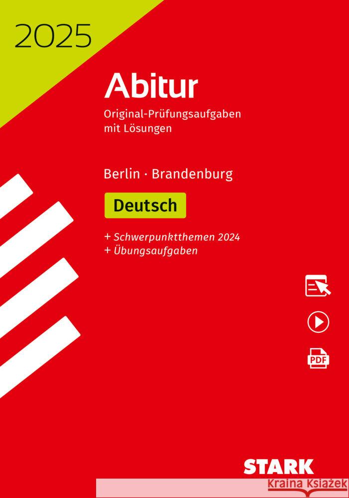 STARK Abiturprüfung Berlin/Brandenburg 2025 - Deutsch, m. 1 Buch, m. 1 Beilage  9783849061852 Stark Verlag - książka