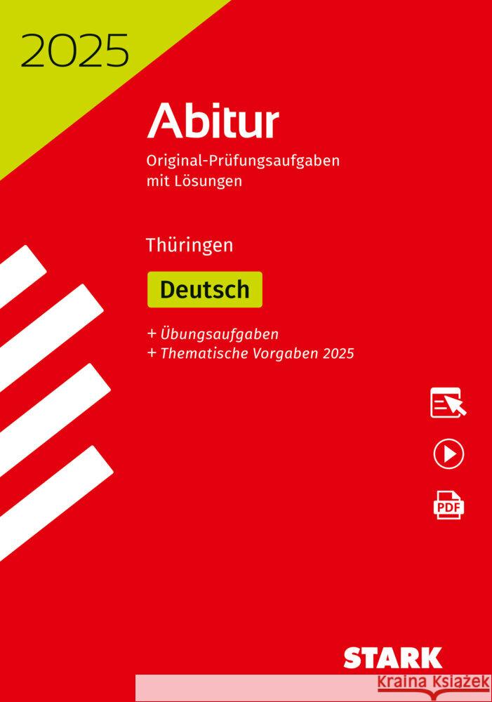 STARK Abiturprüfung Thüringen 2025 - Deutsch, m. 1 Buch, m. 1 Beilage  9783849062040 Stark Verlag - książka