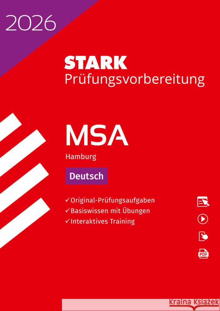STARK Deutsch - MSA 2026 Hamburg - Prüfungsvorbereitung, m. 1 Buch, m. 1 Beilage  9783849062743 Stark Verlag - książka