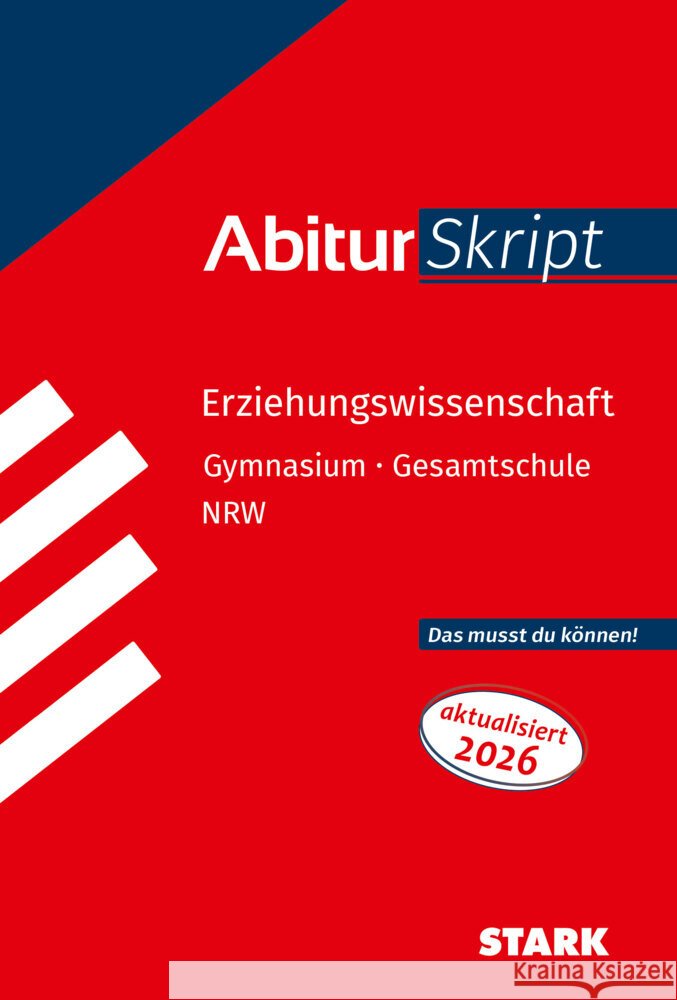 STARK Erziehungswissenschaft - AbiturSkript NRW Durt, Mariana 9783849065300 Stark Verlag - książka