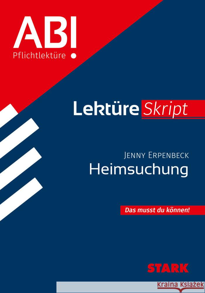 STARK Jenny Erpenbeck: Heimsuchung - Deutsch - LektüreSkript Horwitz, Angela 9783849059910 Stark Verlag - książka