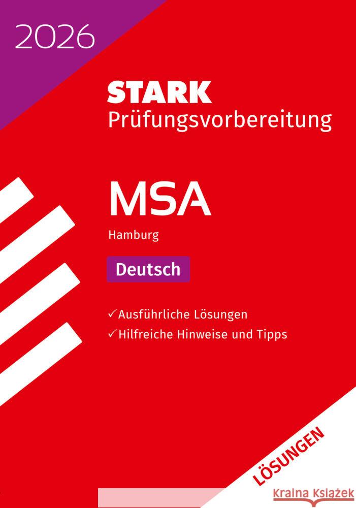 STARK Lösungen zu Deutsch - MSA 2026 Hamburg - Prüfungsvorbereitung  9783849062750 Stark Verlag - książka