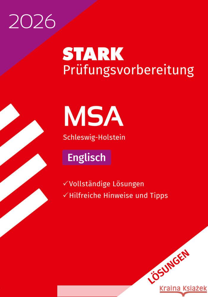 STARK Lösungen zu Englisch - MSA 2026 Schleswig-Holstein - Prüfungsvorbereitung  9783849062682 Stark Verlag - książka
