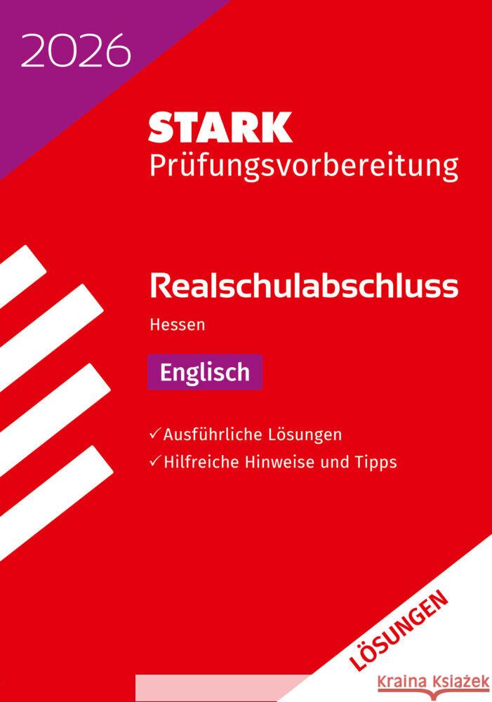 STARK Lösungen zu Englisch - Realschulabschluss 2026 Hessen - Prüfungsvorbereitung  9783849063405 Stark Verlag - książka
