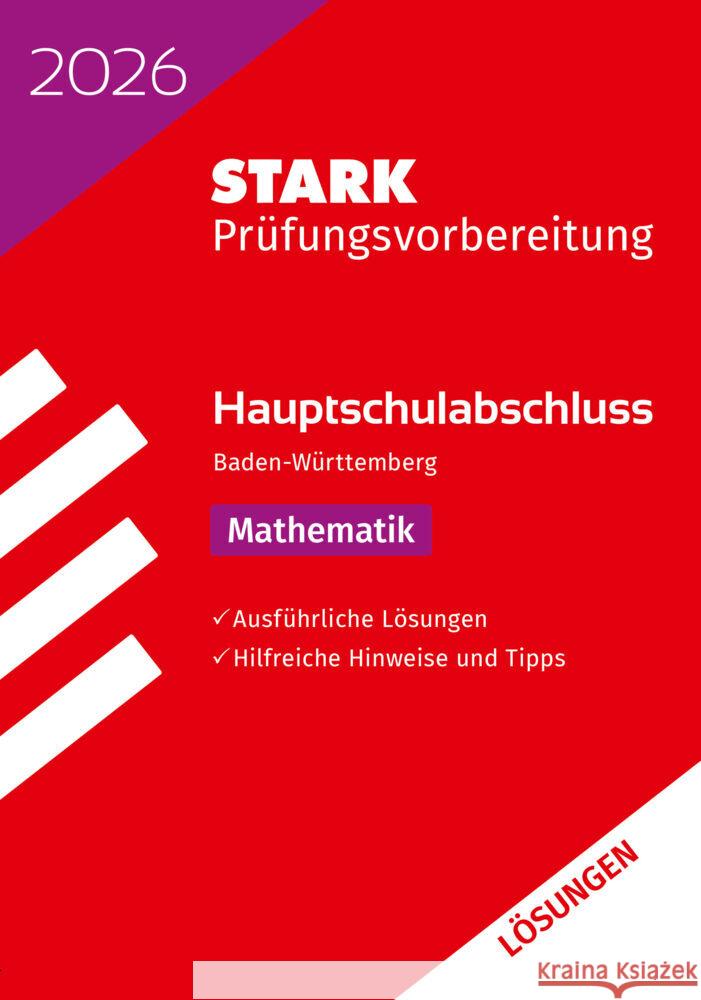 STARK Lösungen zu Mathematik - Hauptschulabschluss 2026 BW - Prüfungsvorbereitung  9783849063801 Stark Verlag - książka