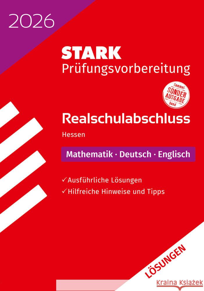 STARK Lösungen zu Mathematik, Deutsch, Englisch - Realschulabschluss 2026 Hessen - Prüfungsvorbereitung  9783849063344 Stark Verlag - książka