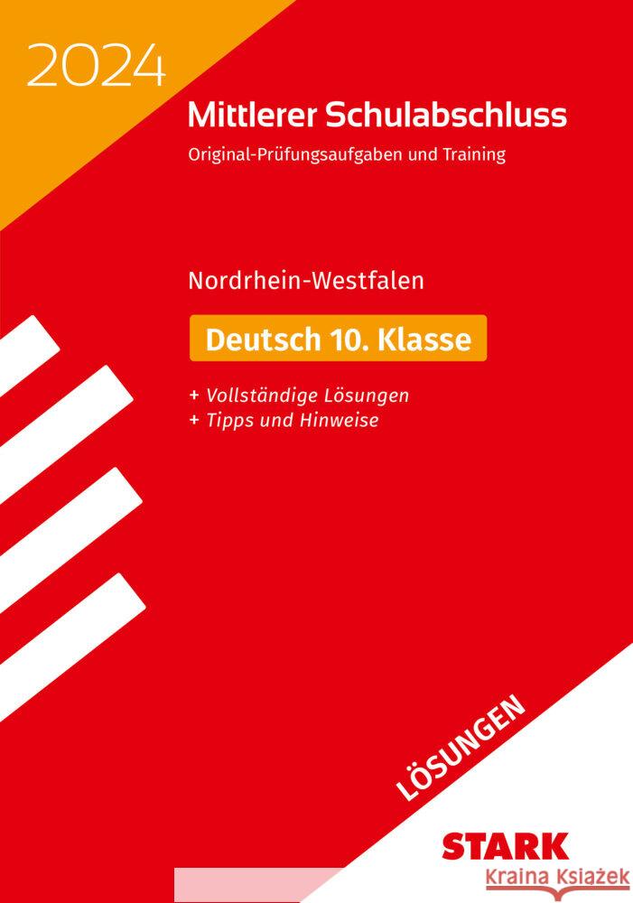 STARK Lösungen zu Original-Prüfungen und Training - Mittlerer Schulabschluss 2024 - Deutsch - NRW  9783849057565 Stark Verlag - książka