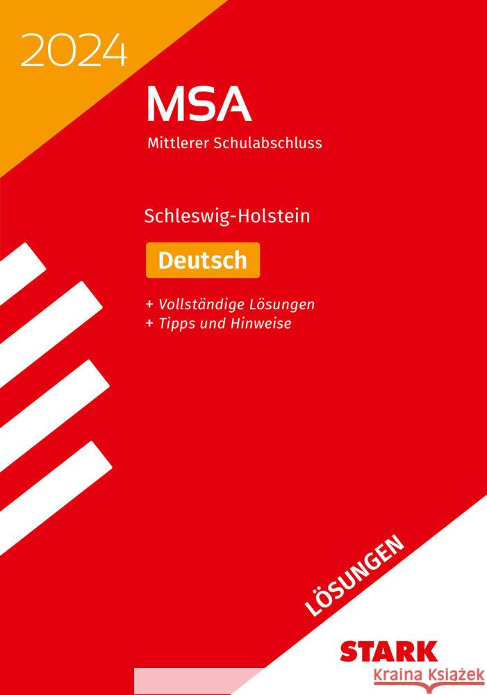 STARK Lösungen zu Original-Prüfungen und Training MSA 2024 - Deutsch - Schleswig-Holstein  9783849056933 Stark Verlag - książka