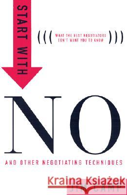 Start with No: The Negotiating Tools That the Pros Don't Want You to Know Jim Camp 9780609608005 Crown Business - książka