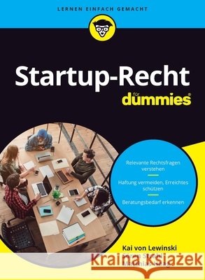 Startup–Recht f&uuml;r Dummies Kai von Lewinski, Soren Strahl, Matthias Haag 9783527716715  - książka