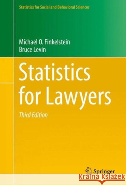 Statistics for Lawyers Michael O. Finkelstein Bruce Levin 9781441959843 Springer - książka