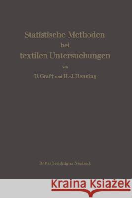 Statistische Methoden Bei Textilen Untersuchungen  9783662282250 Springer - książka