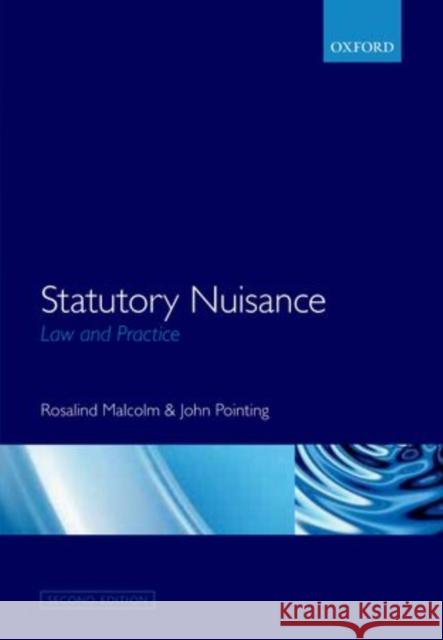 Statutory Nuisance: Law and Practice Rosalind Malcolm 9780199564026  - książka