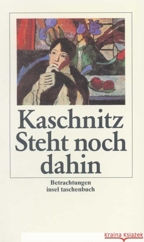 Steht noch dahin Kaschnitz, Marie Luise 9783458334293 Insel Verlag - książka
