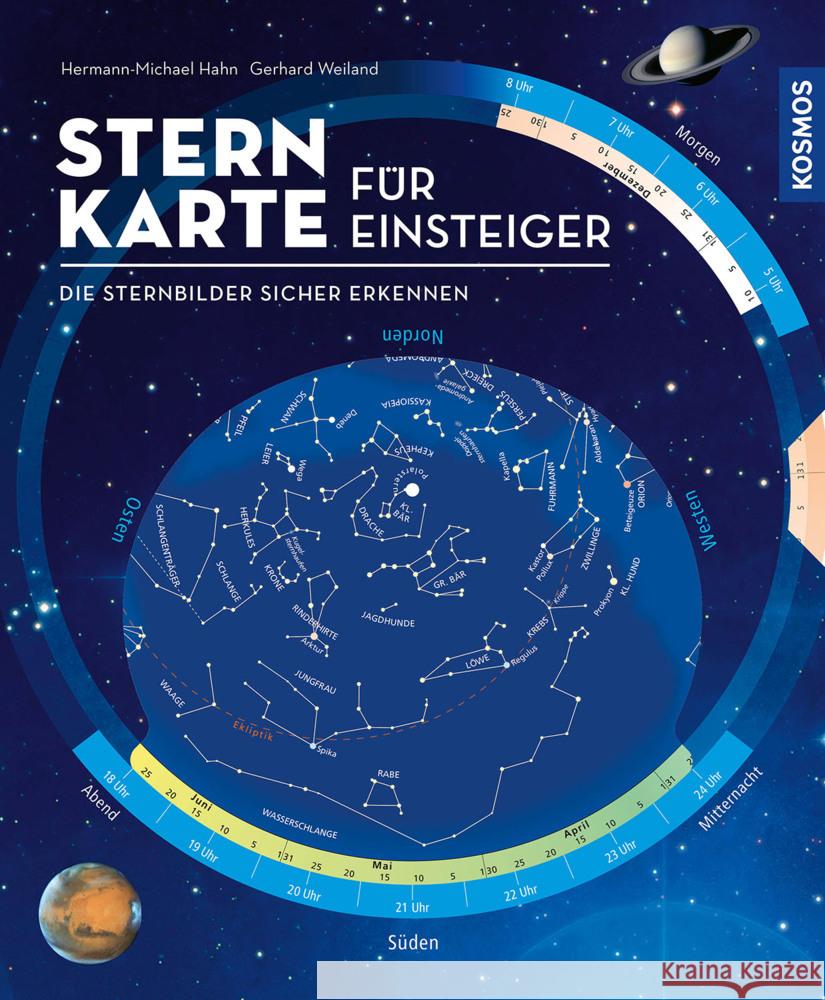 Sternkarte für Einsteiger Hahn, Hermann-Michael, Weiland, Gerhard 9783440170687 Kosmos (Franckh-Kosmos) - książka