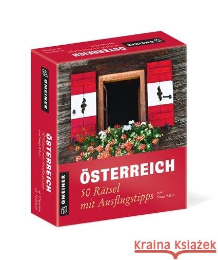 Österreich - 50 Rätsel mit Ausflugstipps (Spiel) Klein, Sonja 9783839225462 Gmeiner-Verlag - książka