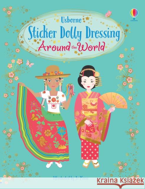 Sticker Dolly Dressing Around the World Emily Bone Jo Moore  9781474973410 Usborne Publishing Ltd - książka