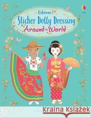 Sticker Dolly Dressing Around the World Emily Bone Jo Moore 9781805317524 Usborne Books - książka