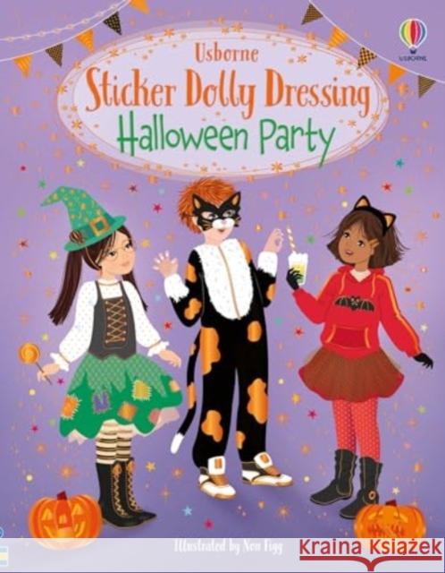 Sticker Dolly Dressing Halloween Party Fiona Watt 9781835408407 Usborne Publishing Ltd - książka