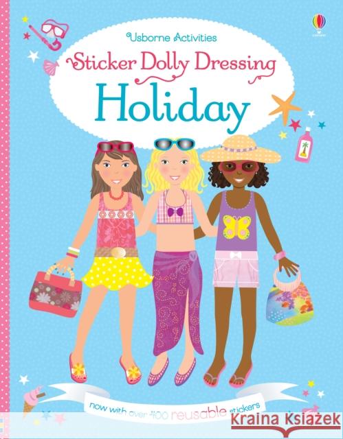 Sticker Dolly Dressing Holiday Lucy Bowman 9781409597278 USBORNE PUBLISHING - książka